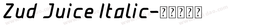 Zud Juice Italic字体转换